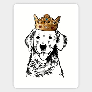 Golden Retriever Dog King Queen Wearing Crown Magnet